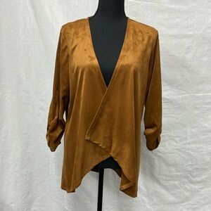 NY Collection moleskin rust colored lightweight jacket, Size L
